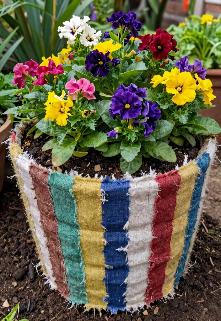 13 Genius Planter Filler Ideas for Large Pots Save Soil 13. Use Old Clothing or Fabric Scraps 0