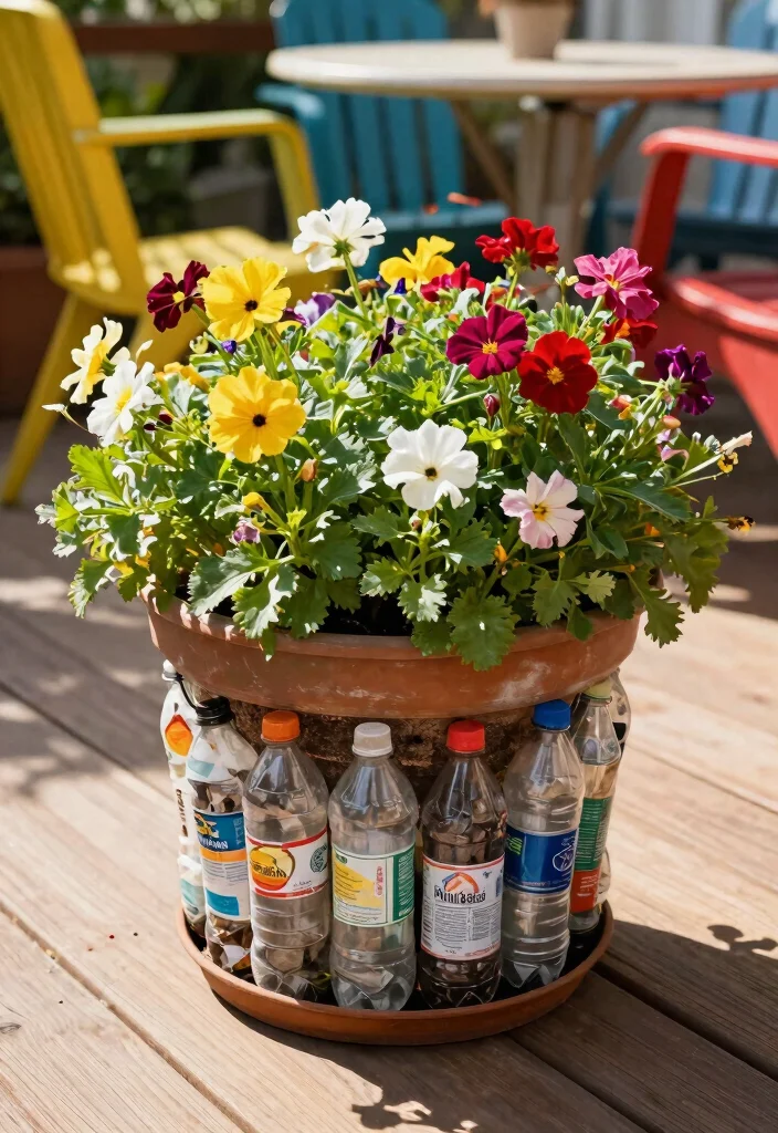 13 Genius Planter Filler Ideas for Large Pots Save Soil 2. Incorporate Recycled Plastic Bottles 0