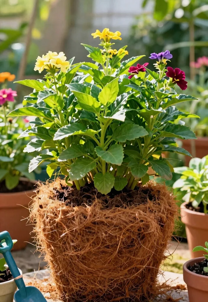 13 Genius Planter Filler Ideas for Large Pots Save Soil 3. Try Coconut Coir Fibers 0