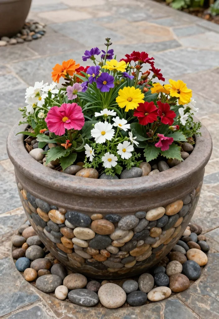 13 Genius Planter Filler Ideas for Large Pots Save Soil 5. Fill with Stones and Pebbles 0