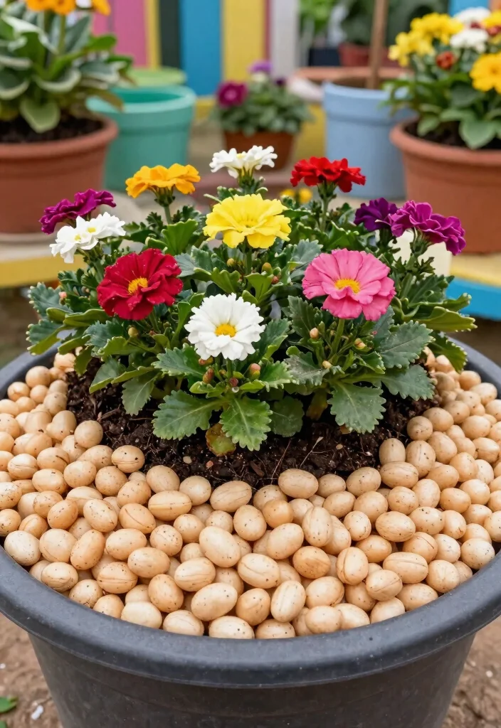 13 Genius Planter Filler Ideas for Large Pots Save Soil 8. Incorporate Styrofoam Peanuts 0