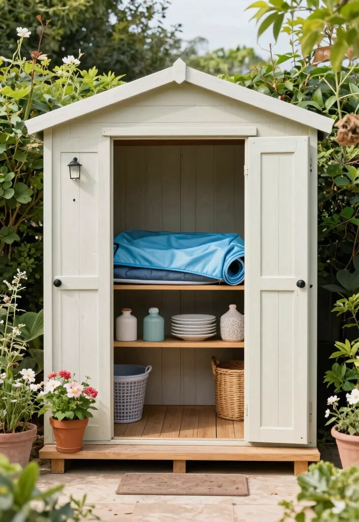 13 Genius Pool Cover Storage Ideas When Not in Use 13. Outdoor Storage Shed 0