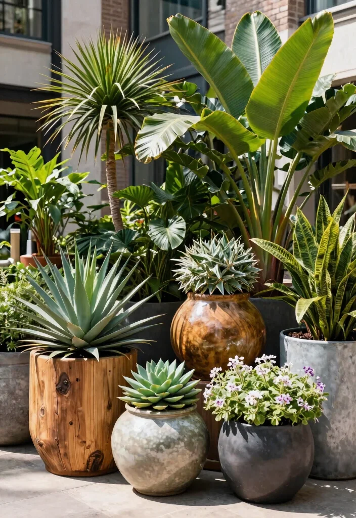 13 Life Changing Large Planter Hacks Every Gardener Needs 8. Mix and Match Textures 0
