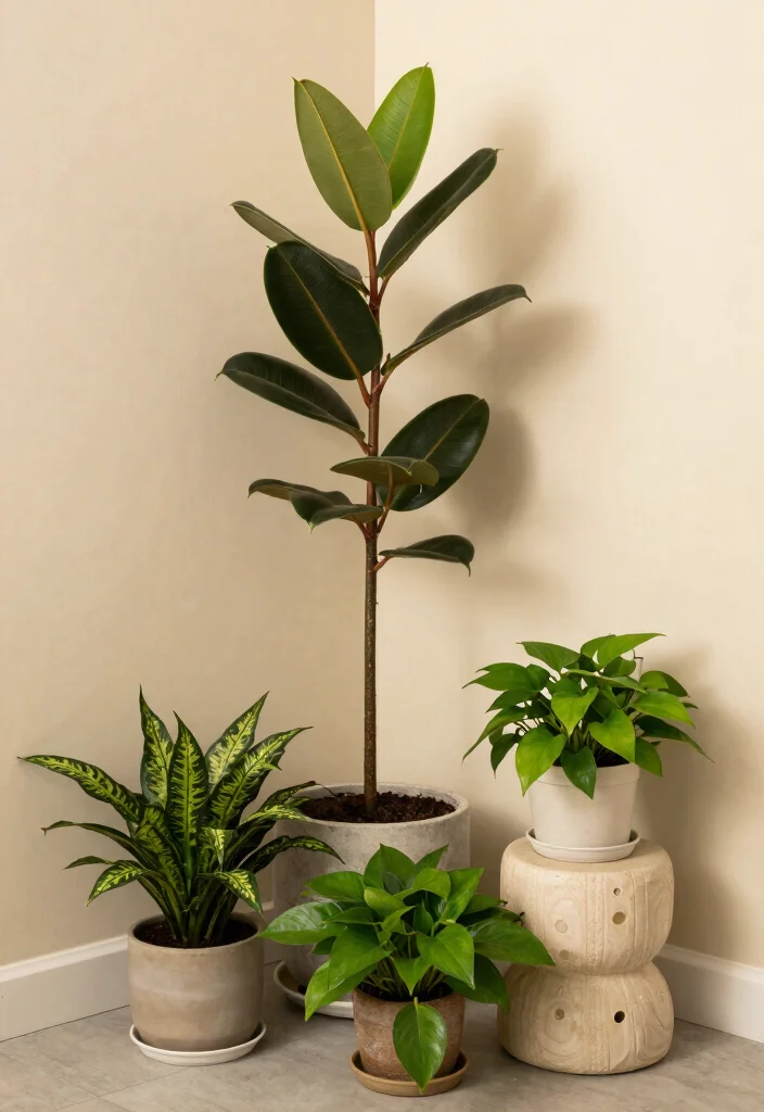 13 Lush Bathroom Plant Shelf Ideas Humidity Loving 7. Bathroom Corner Garden 0