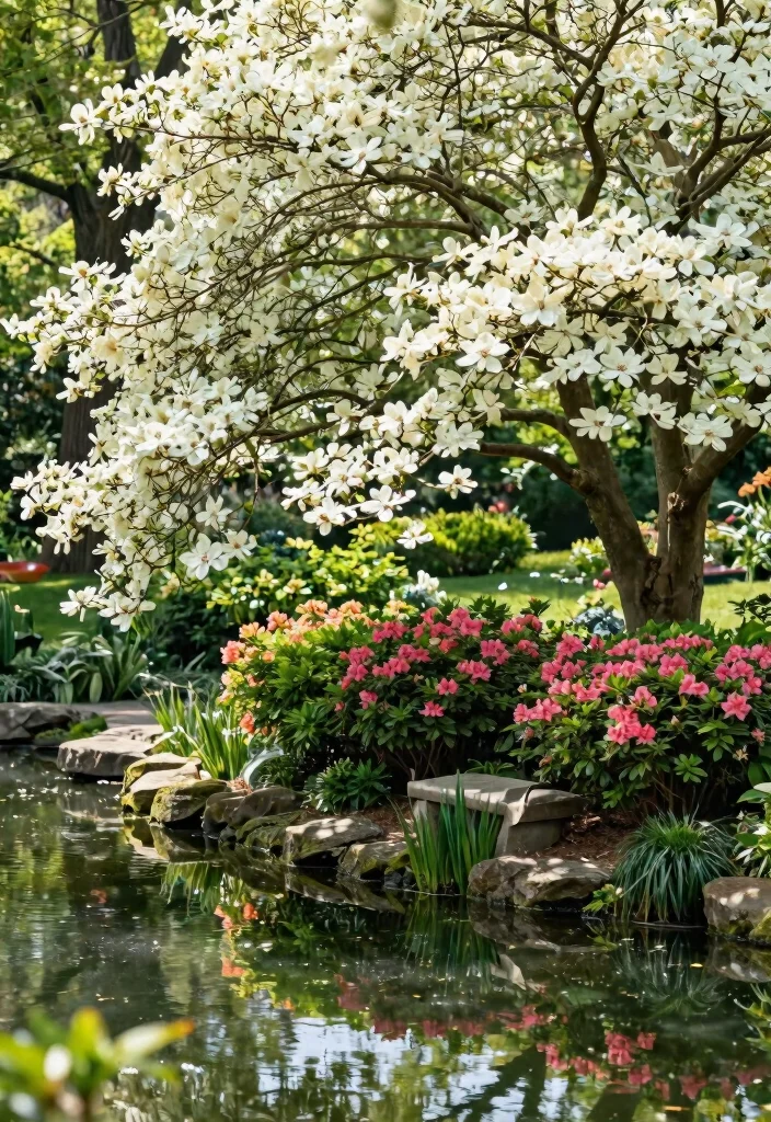 13 Lush Flower Garden with Pond Ideas Spring Blooms 12. Natural Shade Solutions 0