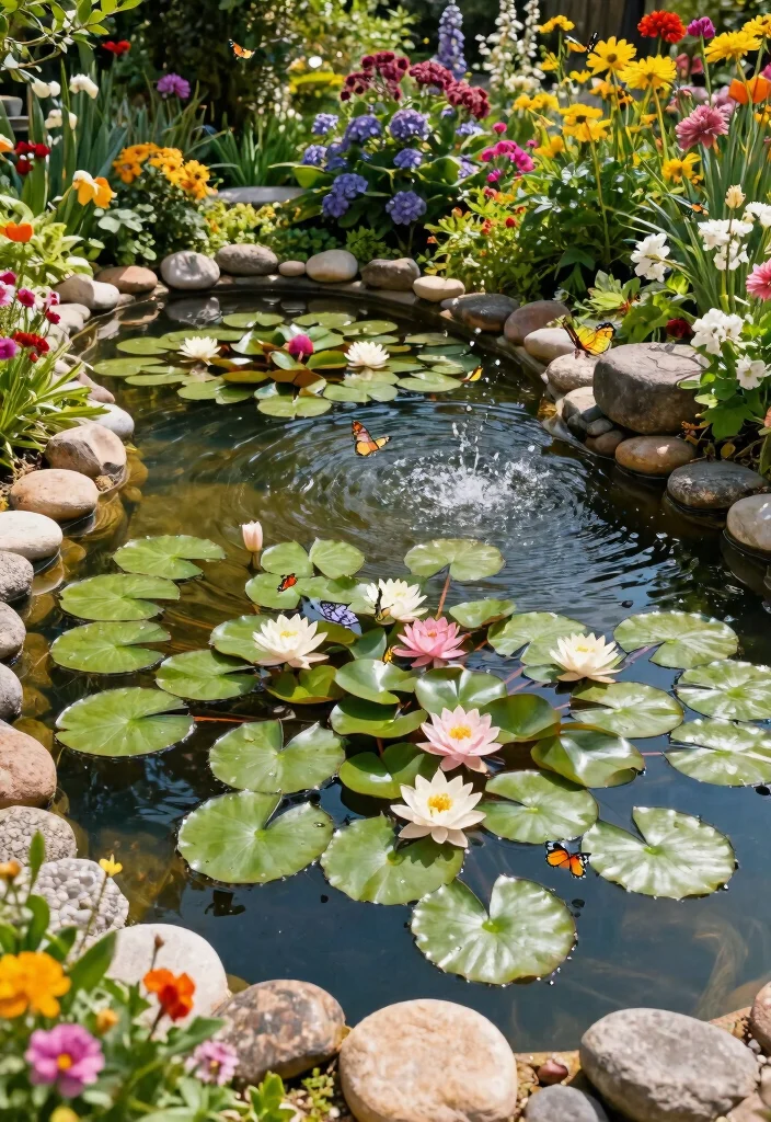 13 Rustic Stock Tank Pond Ideas Water Garden Projects 1. Floral Wonderland 0