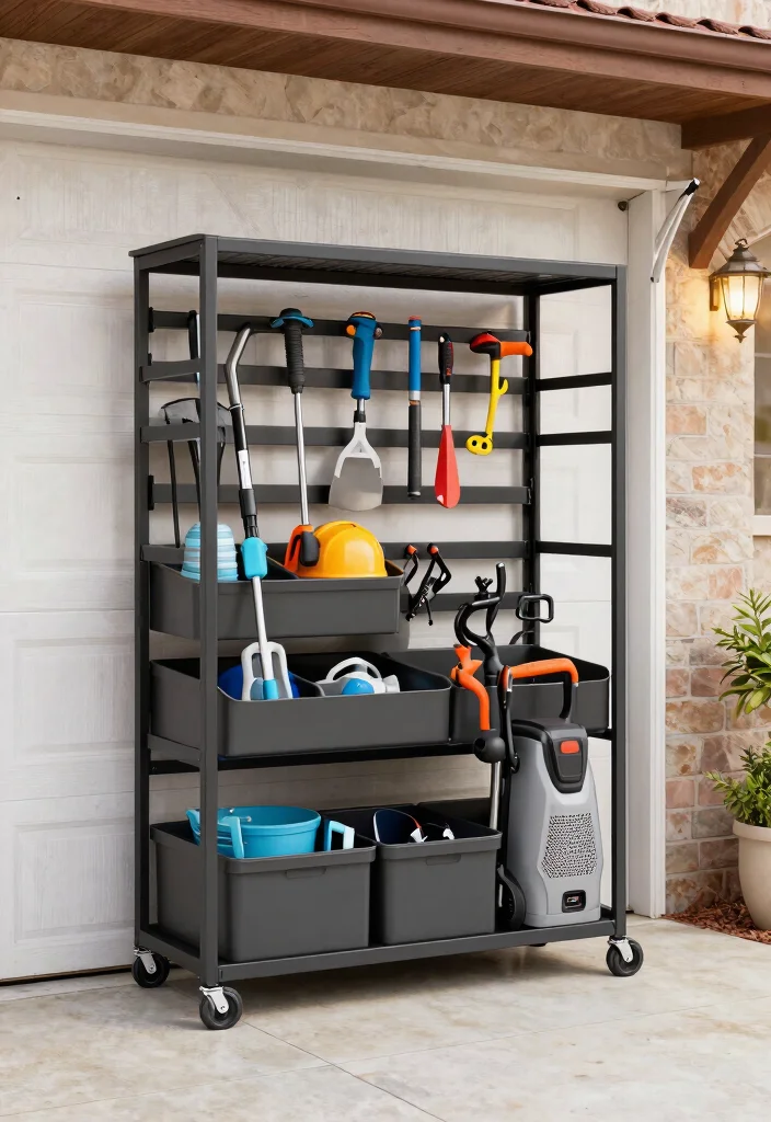 13 Smart Pressure Washer Storage Ideas for Your Garage 11. Multi Purpose Garden Tool Organizers 0