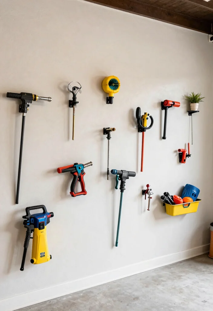 13 Smart Pressure Washer Storage Ideas for Your Garage 5. Vertical Tool Holders 0