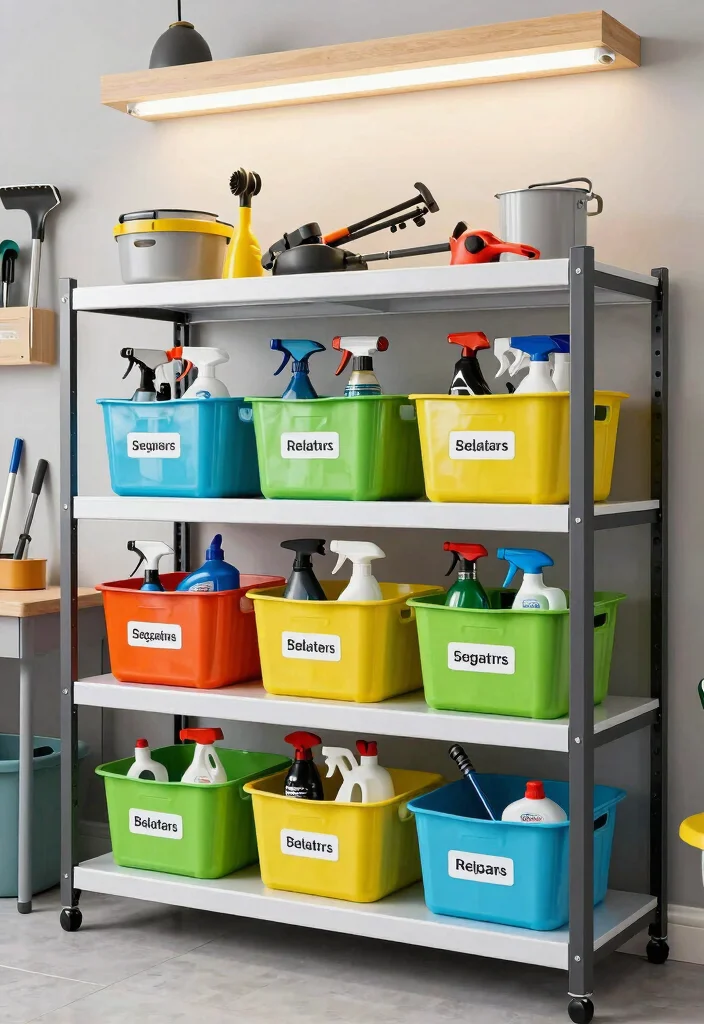 13 Smart Pressure Washer Storage Ideas for Your Garage 7. Under Shelf Baskets 0