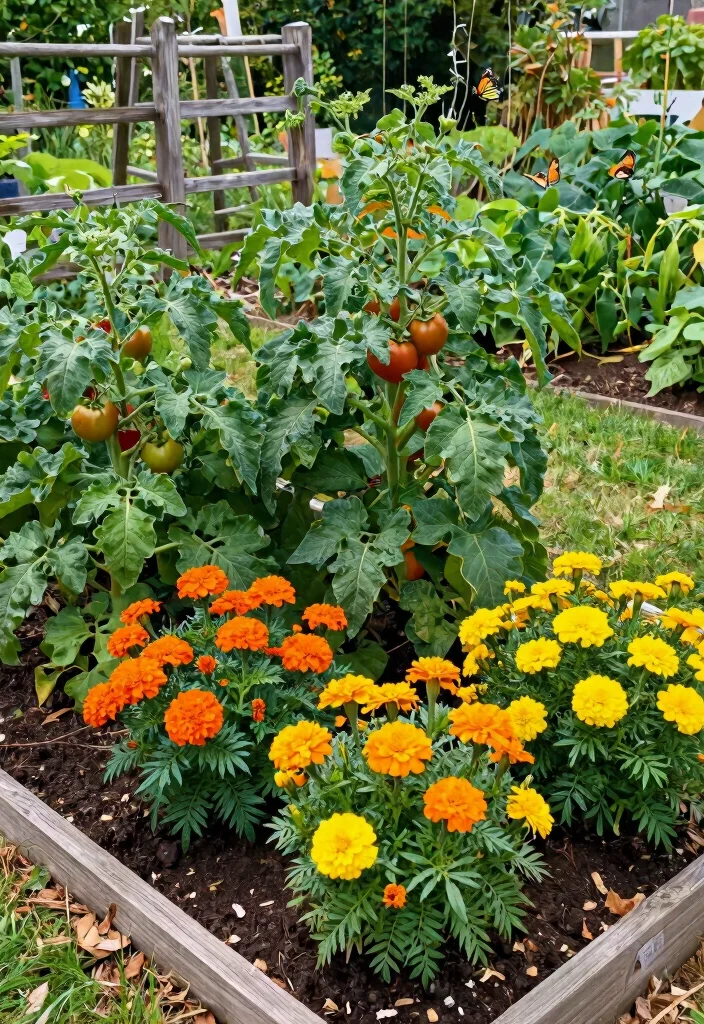 13 Vibrant Raised Bed Flower Garden Ideas for Cut Flowers 1. Colorful Companion Planting 0