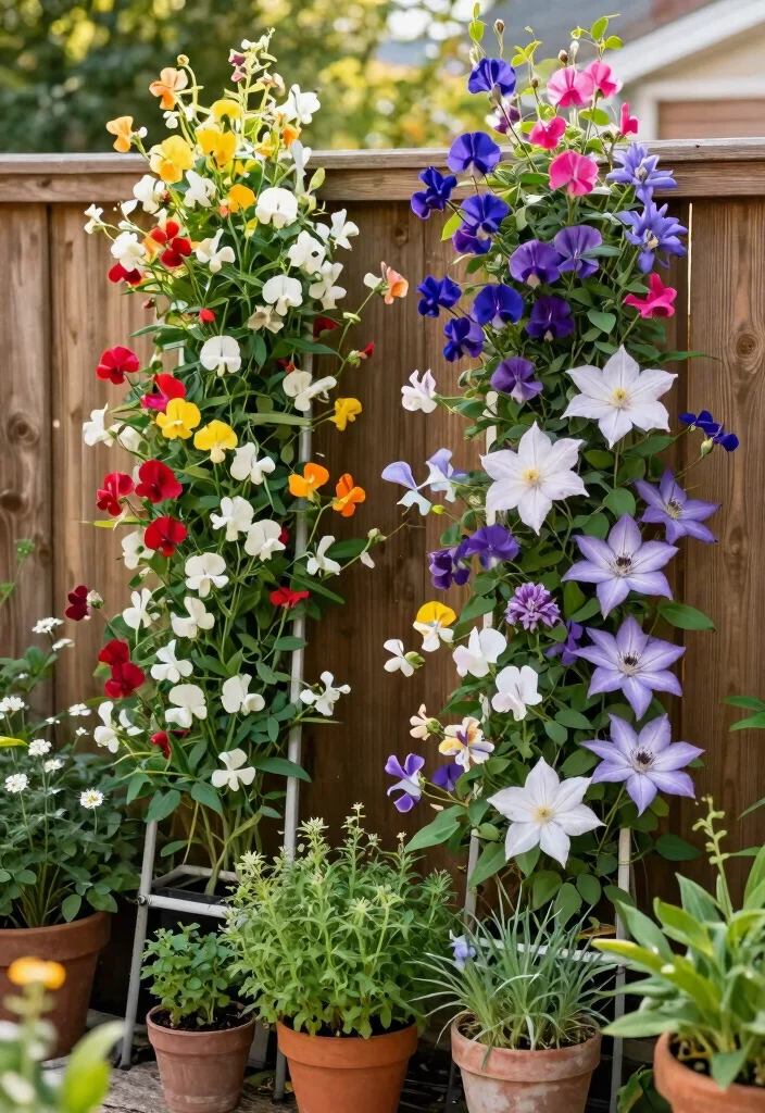 13 Vibrant Raised Bed Flower Garden Ideas for Cut Flowers 2. Vertical Flower Gardens 0