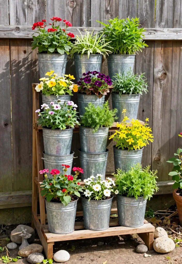 13 Vintage Large Galvanized Tub Planter Ideas Rustic 8. Vertical Garden Display 0