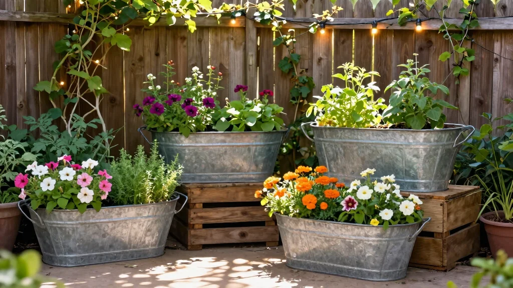 13 Vintage Large Galvanized Tub Planter Ideas [Rustic]