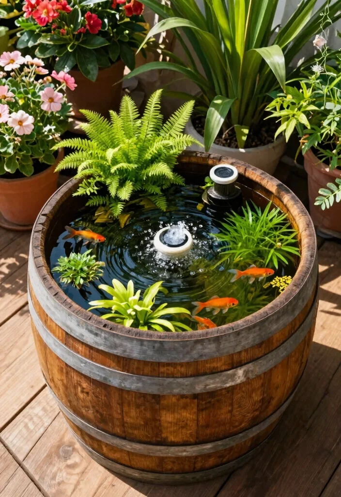 15 Beautiful Garden Fish Pond Ideas Koi and Goldfish 1. Cozy Container Ponds 0