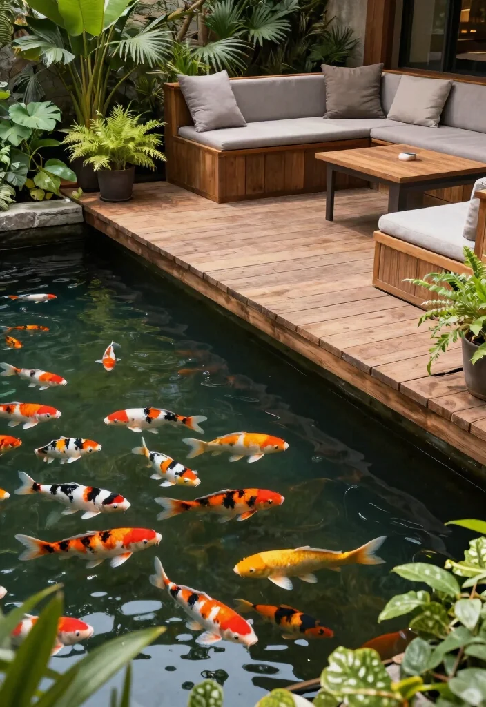 15 Beautiful Garden Fish Pond Ideas Koi and Goldfish 10. Floating Deck Ponds 0