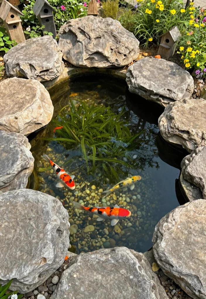 15 Beautiful Garden Fish Pond Ideas Koi and Goldfish 5. Natural Stone Ponds 0