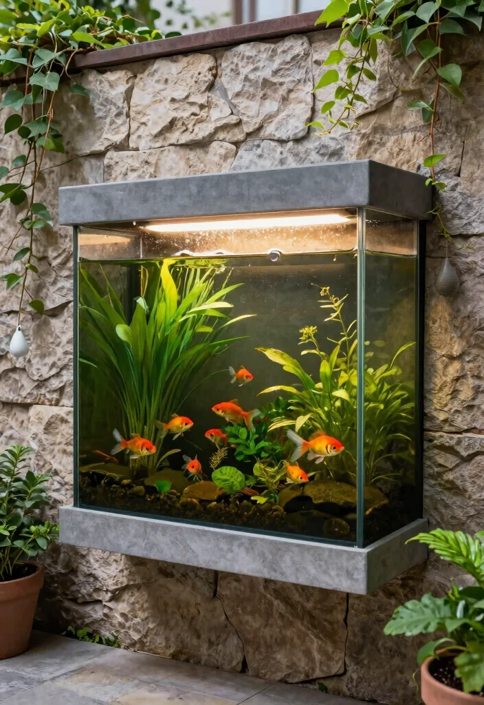 15 Beautiful Garden Fish Pond Ideas Koi and Goldfish 6. Wall Mounted Ponds 0