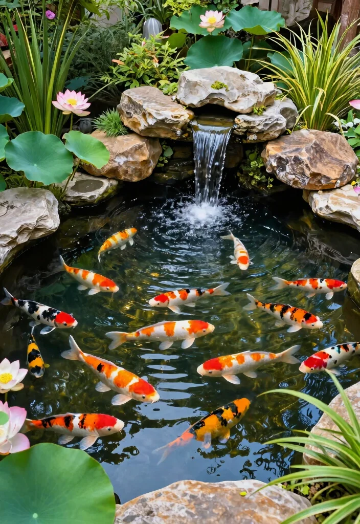 15 Beautiful Garden Fish Pond Ideas Koi and Goldfish 8. Koi Pond Gardens 0