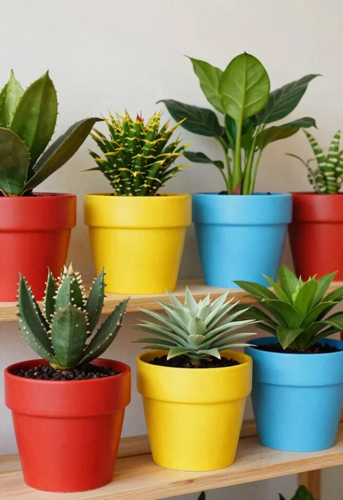 15 Beautiful Plant Shelf Decorating Ideas Pro Styling 10. Use Colorful Pots 0