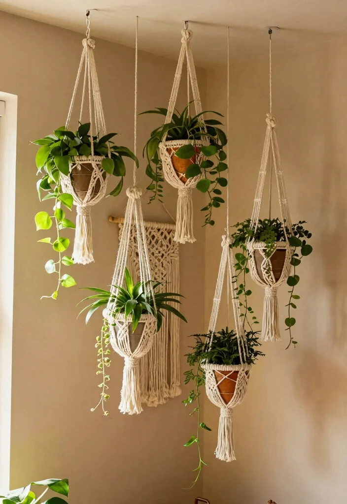 15 Beautiful Plant Shelf Decorating Ideas Pro Styling 6. Macram Plant Hangers 0