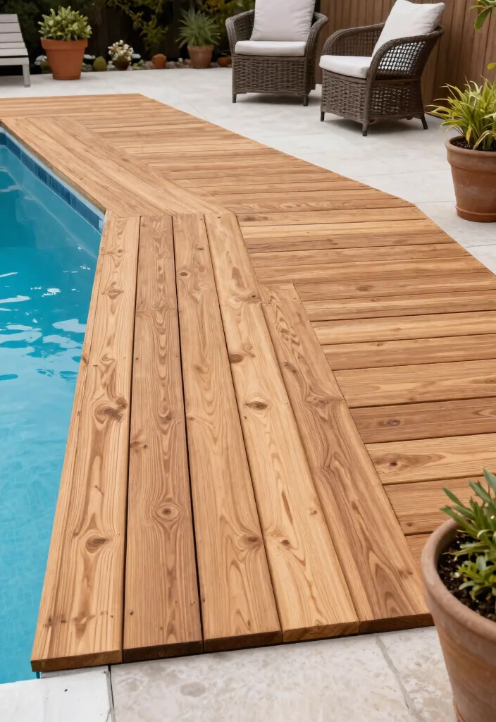 15 Best Inground Pool Cover Ideas for Winter Protection 8. Wood Deck Covers 0