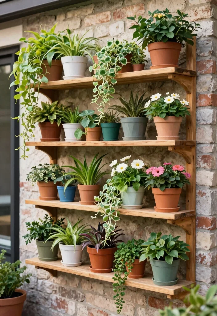 15 Best Outdoor Plant Shelf Ideas for Patios and Balconies 7. Wall Mounted Plant Shelves 0