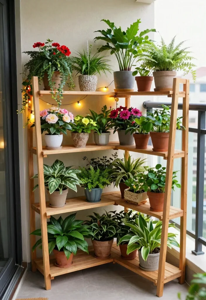 15 Best Outdoor Plant Shelf Ideas for Patios and Balconies 8. Corner Plant Shelves 0
