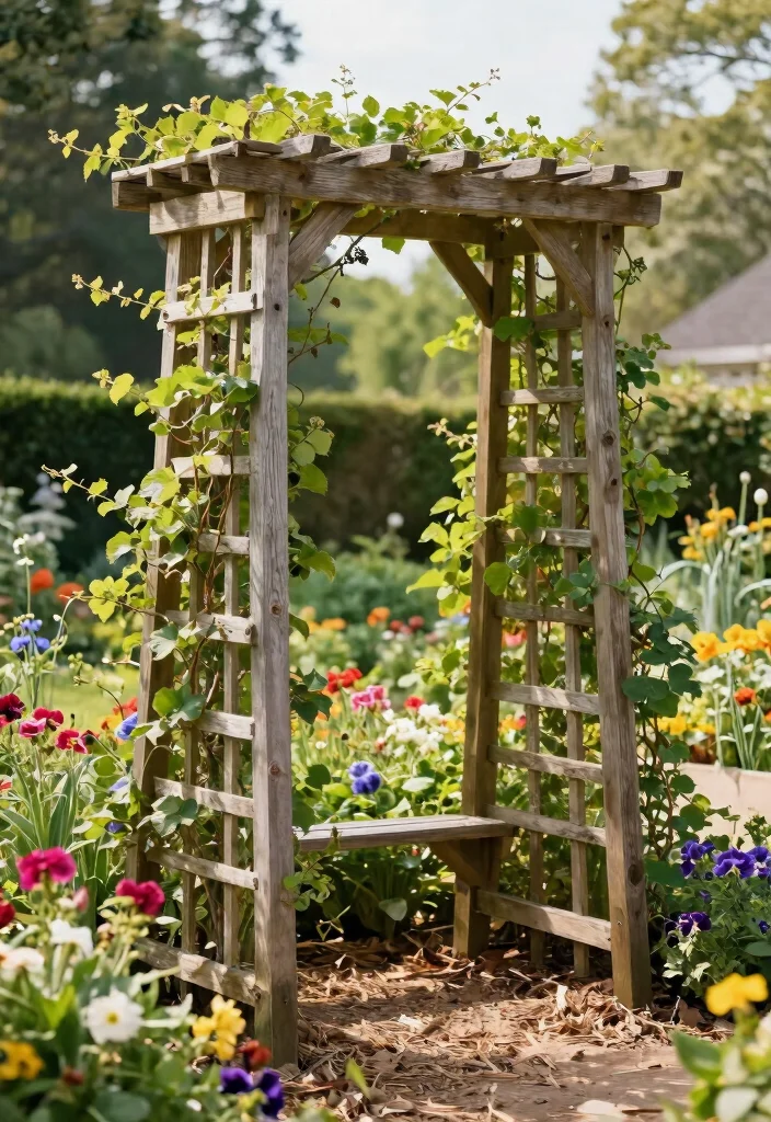 15 Best Raised Garden Bed Trellis Ideas for Climbing Plants 1. Classic Wooden A Frame Trellis 0