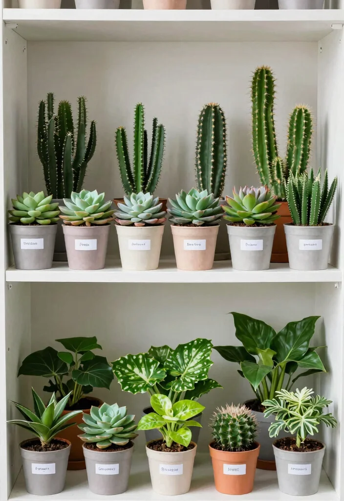 15 Best Ways to Display Indoor Plant Collection on Shelf 13. Arrange by Plant Care Needs 0