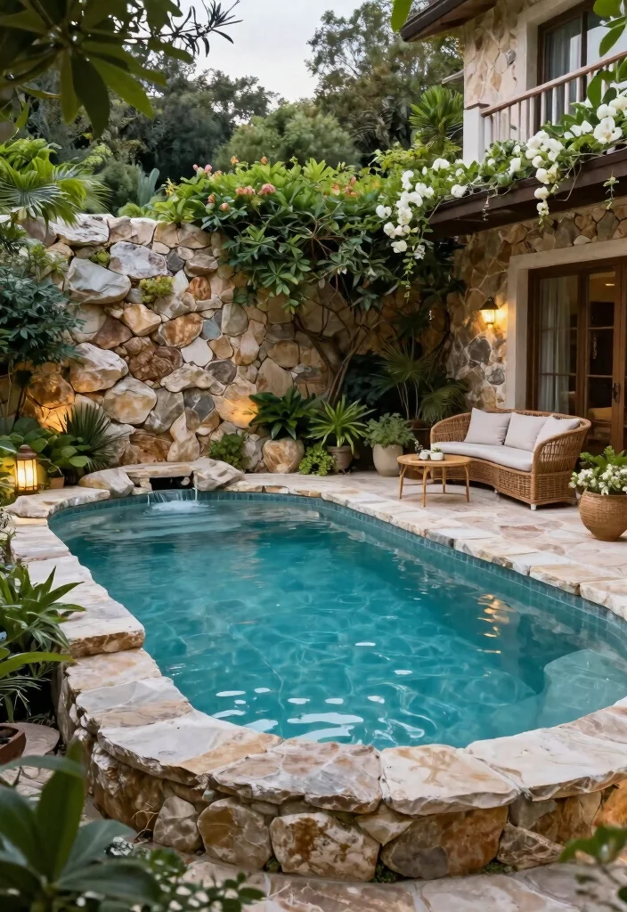 15 Breathtaking Luxury Pool Cover Ideas Resort Vibe 2. Natural Stone Covers 0