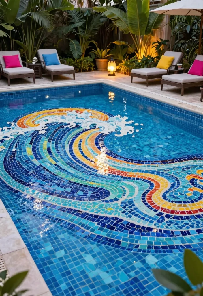 15 Breathtaking Luxury Pool Cover Ideas Resort Vibe 4. Artistic Mosaic Pool Covers 0