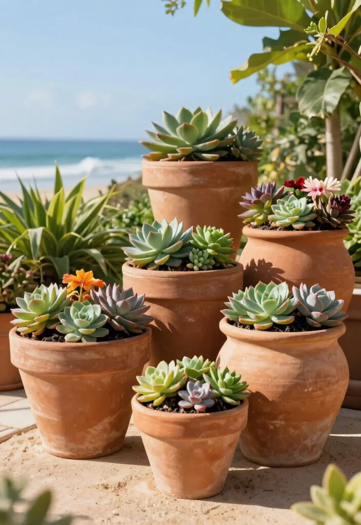 15 Bright Large Planter Concepts Outdoor Full Sun Survivors 1. Bold Terracotta Beauties 0