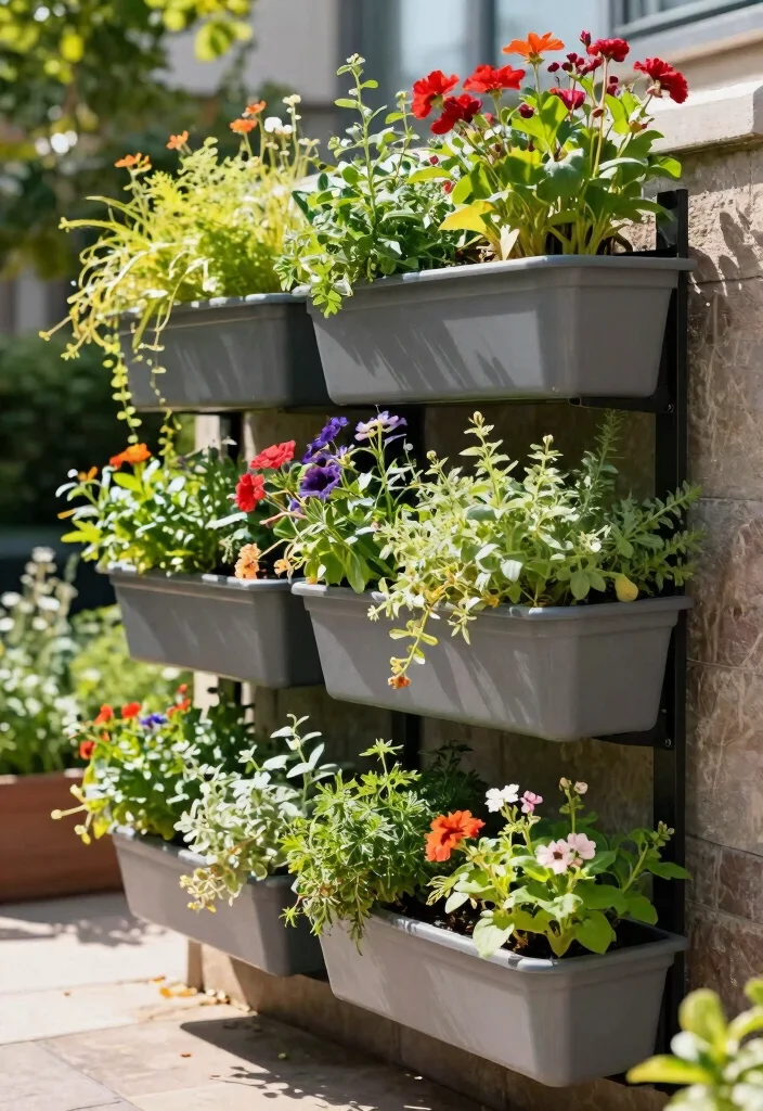15 Bright Large Planter Concepts Outdoor Full Sun Survivors 14. Fun Vertical Planters 0