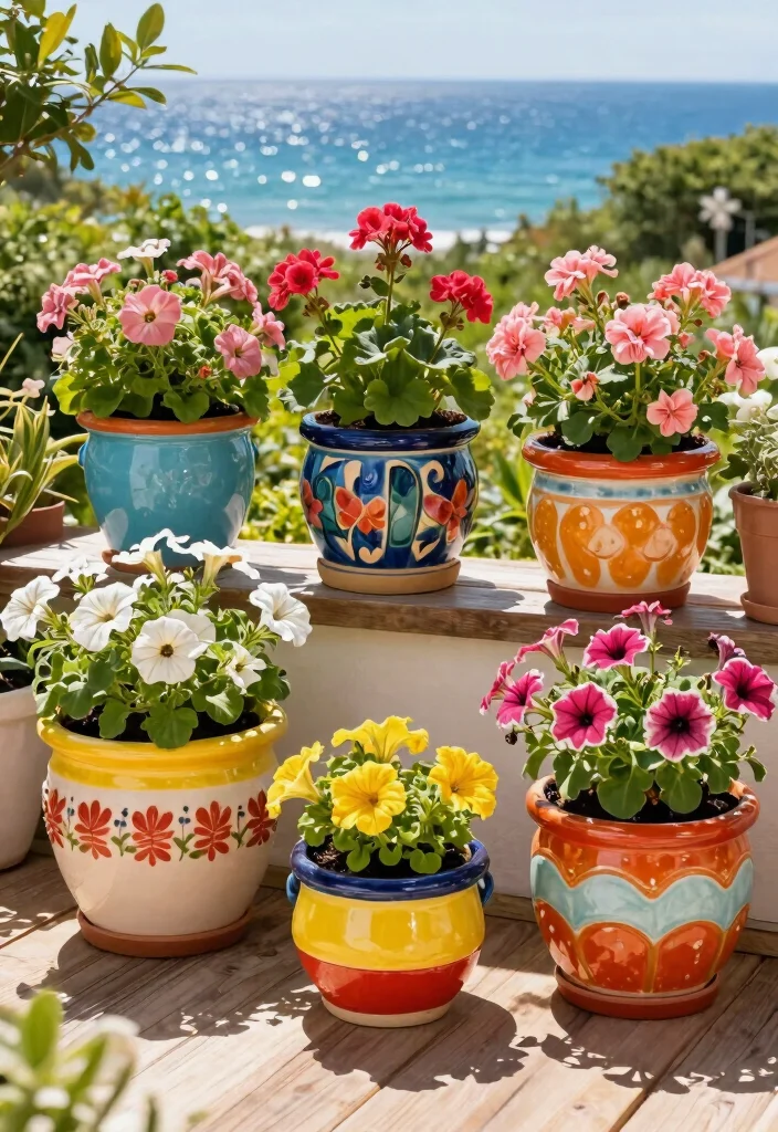 15 Bright Large Planter Concepts Outdoor Full Sun Survivors 2. Colorful Ceramic Dreams 0
