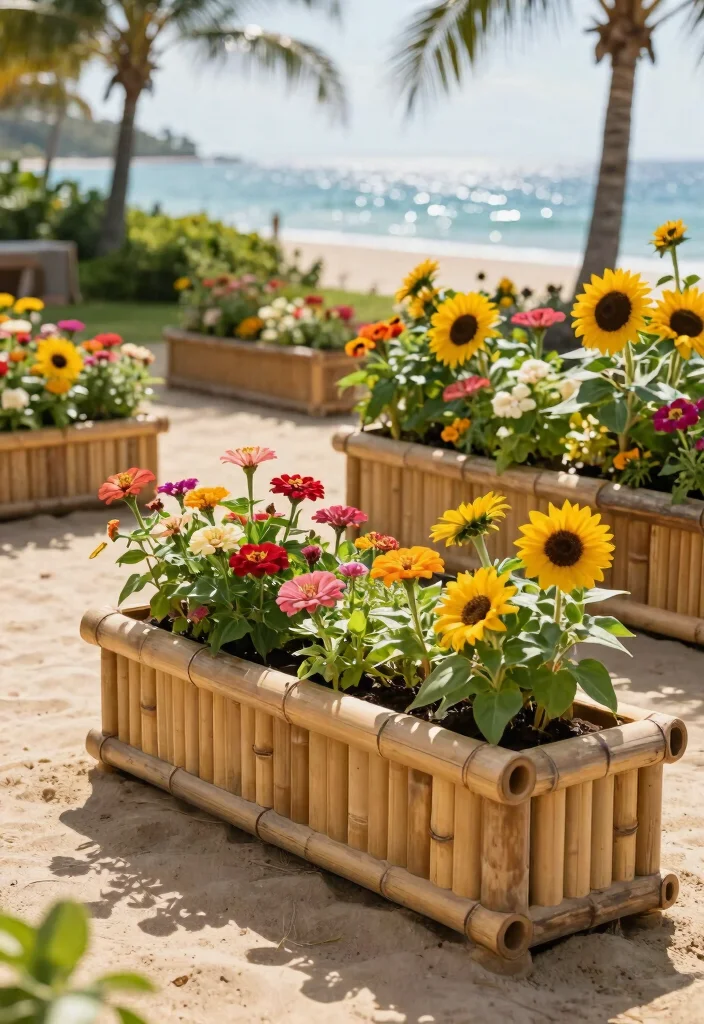 15 Bright Large Planter Concepts Outdoor Full Sun Survivors 6. Sustainable Bamboo Planters 0