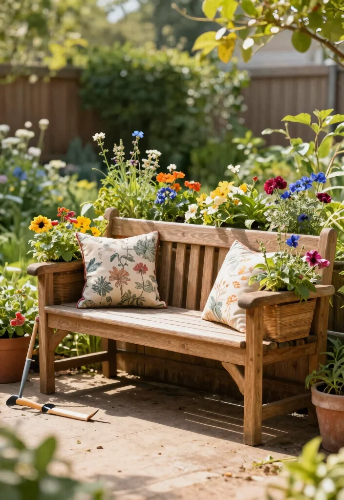 15 DIY Large Planter Box Ideas Build It Yourself 10. Garden Bench Planter Combo 0