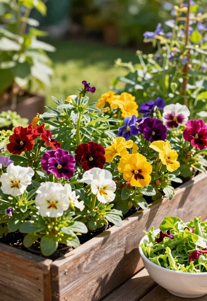 15 DIY Large Planter Box Ideas Build It Yourself 15. Edible Flower Planter Box 0