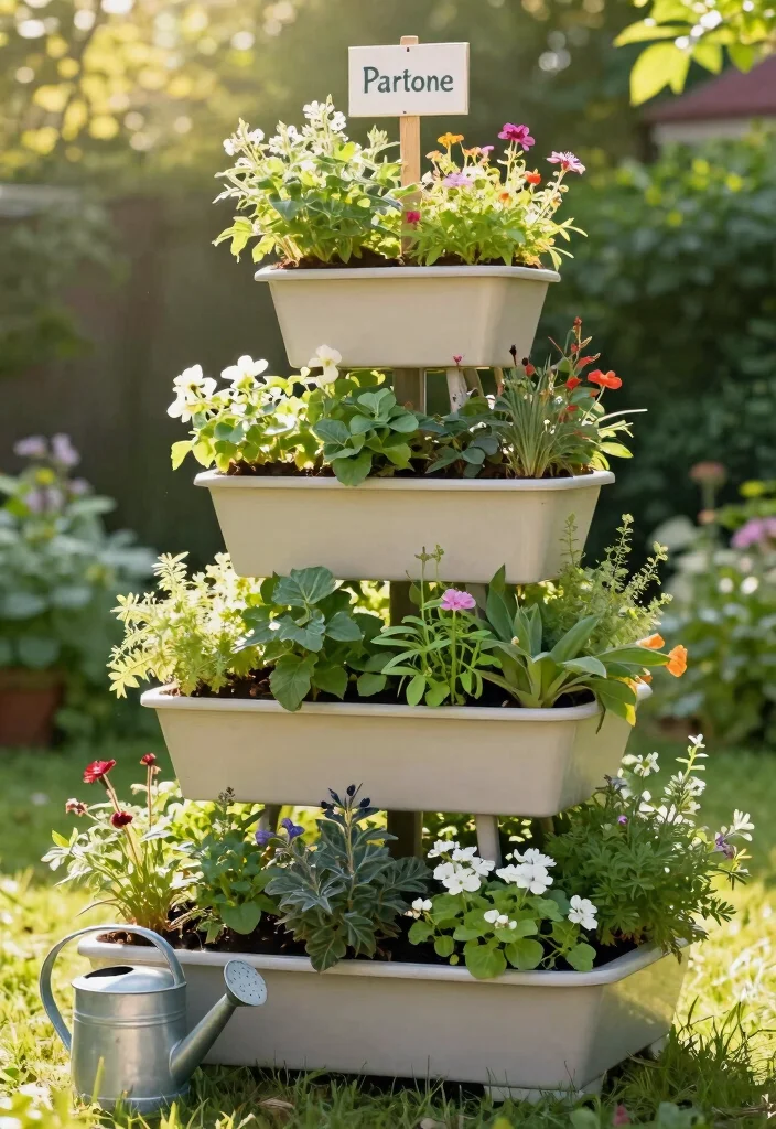 15 DIY Large Planter Box Ideas Build It Yourself 2. Vertical Tiered Planter Box 0