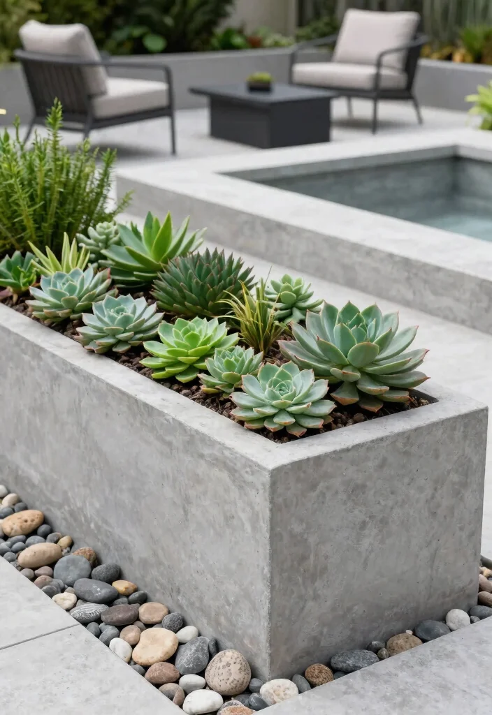15 DIY Large Planter Box Ideas Build It Yourself 3. Contemporary Concrete Planter 0