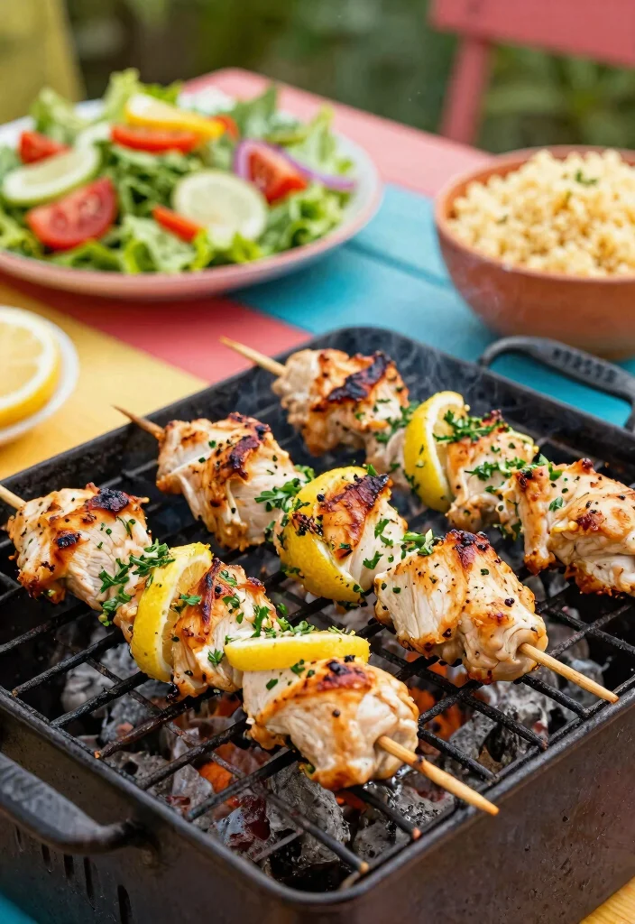 15 Easy Pellet Grill Dinner Ideas for Busy Weeknights 10. Lemon Herb Chicken Skewers 0