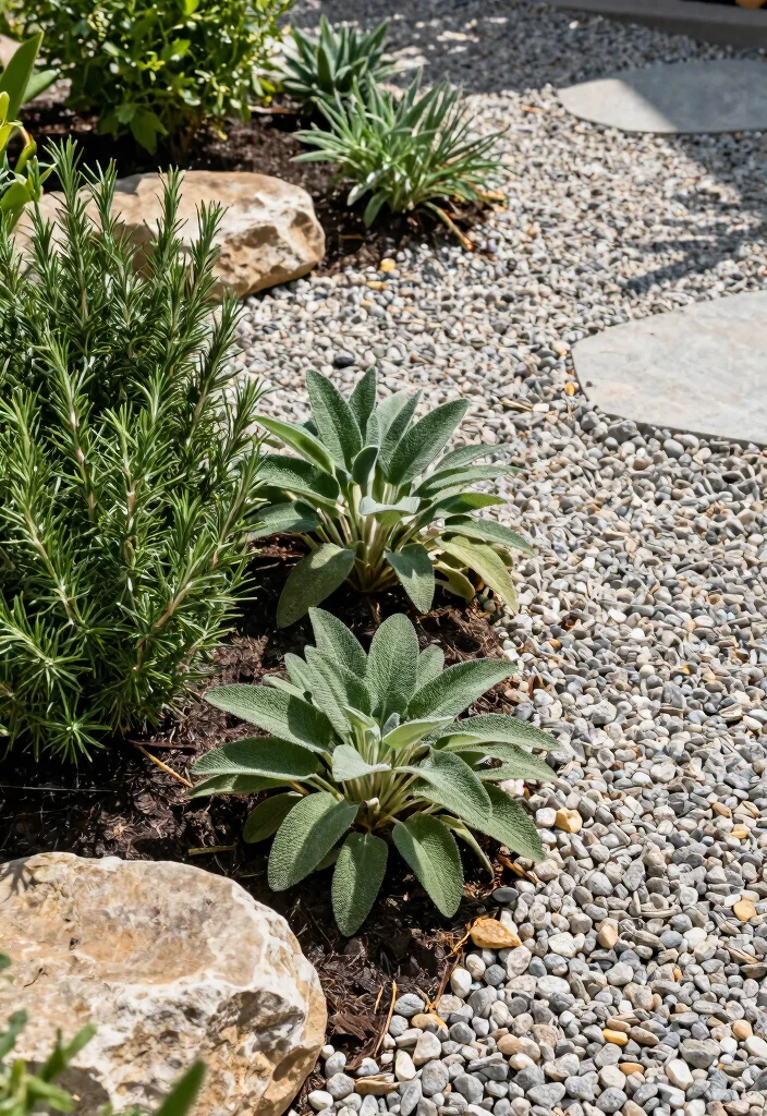 15 Fragrant Raised Bed Herb Garden Ideas Near Your Kitchen 10. Herb Garden with Decorative Gravel 0