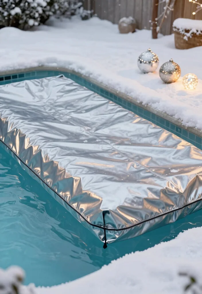 15 Heavy Duty Winter Pool Cover Ideas for Freezing Temps 12. Heat Retention Pool Covers 0