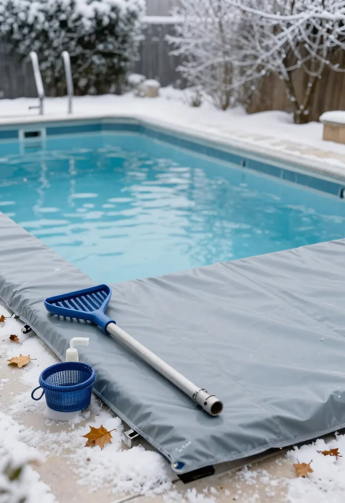 15 Heavy Duty Winter Pool Cover Ideas for Freezing Temps 15. Winter Pool Maintenance Tips 0