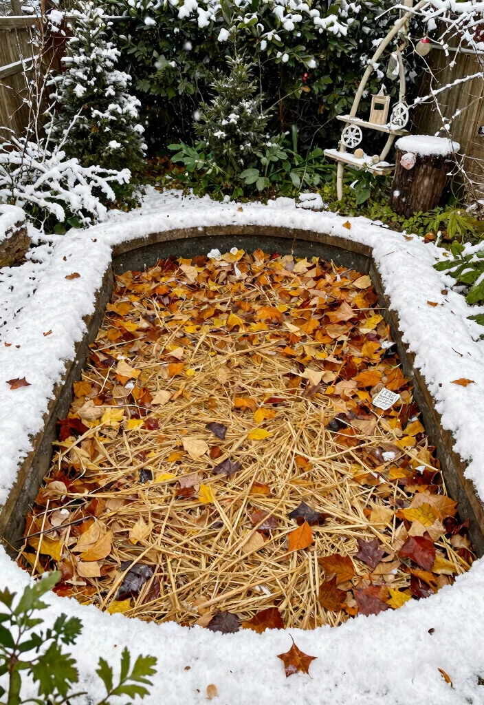 15 Heavy Duty Winter Pool Cover Ideas for Freezing Temps 4. Natural Winter Covers with Leaves 0
