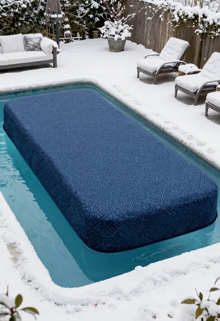 15 Heavy Duty Winter Pool Cover Ideas for Freezing Temps 5. Customizable Winter Covers 0