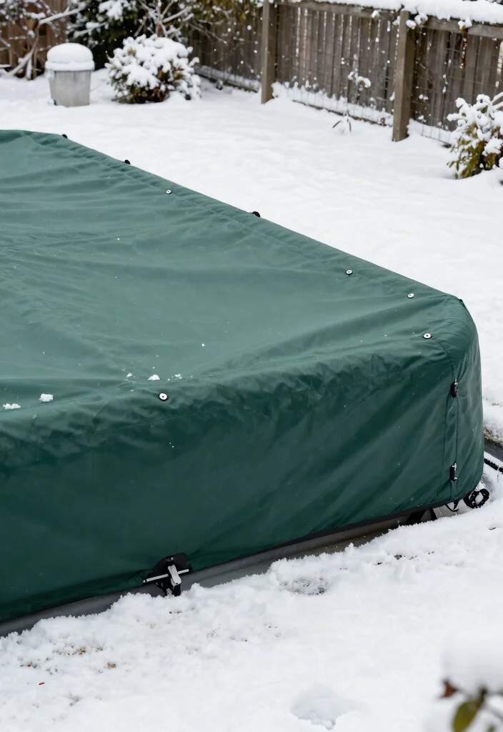 15 Heavy Duty Winter Pool Cover Ideas for Freezing Temps 7. Safety Covers with Secure Locking Mechanisms 0