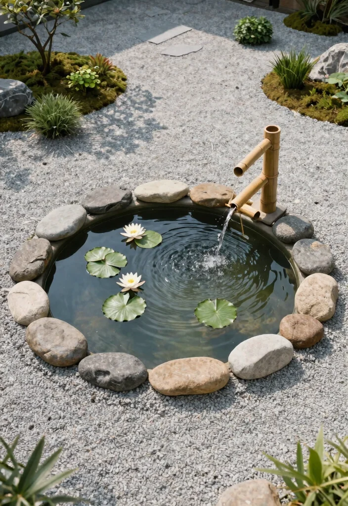 15 Most Relaxing Garden Pond Inspiration Layouts 1. Minimalist Zen Pond 0