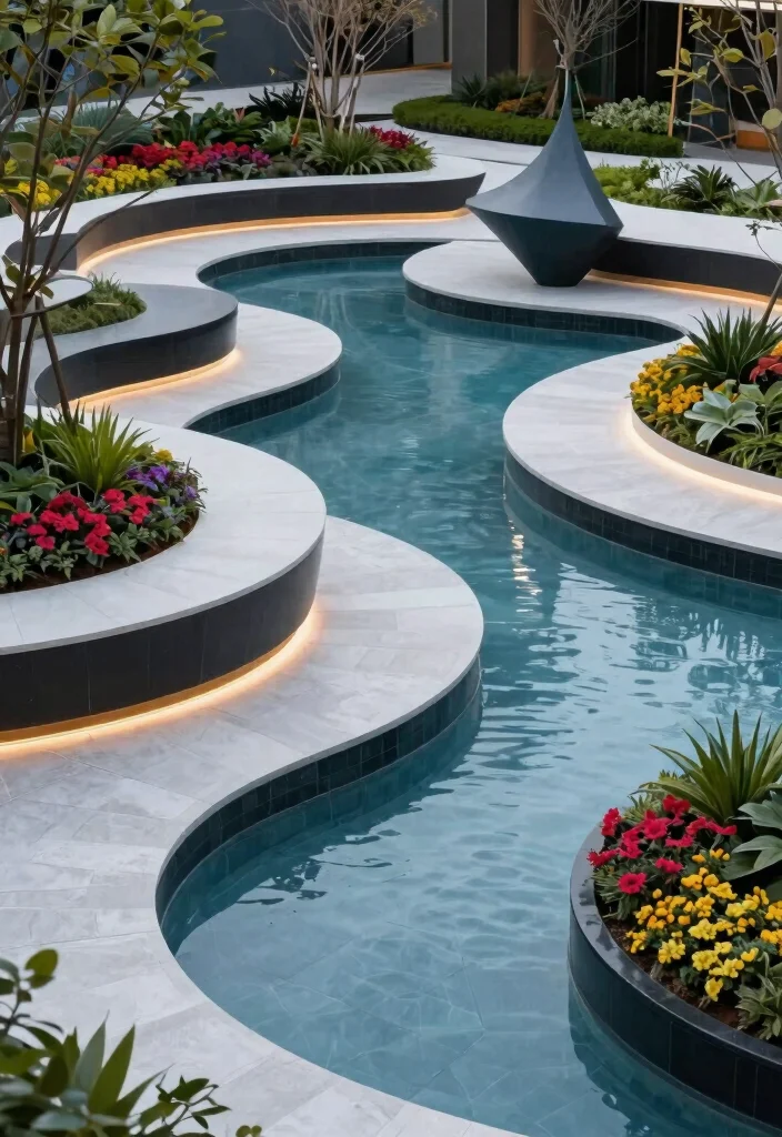 15 Most Relaxing Garden Pond Inspiration Layouts 13. Modern Artistic Pond 0