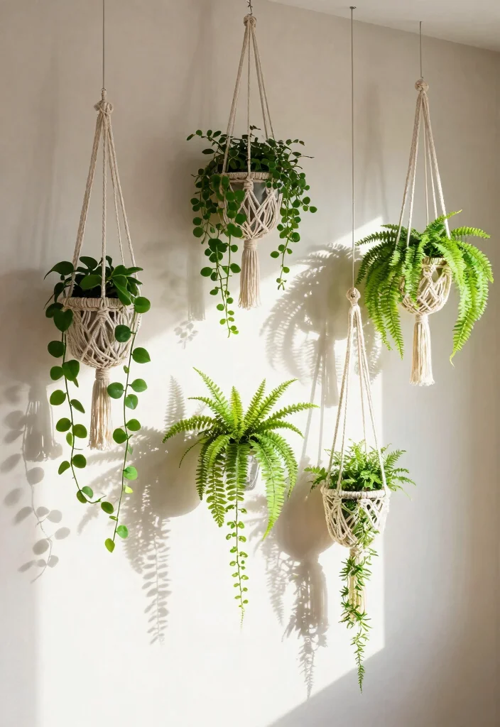 15 Practical Small Plant Shelf Ideas for Tiny Spaces 7. Hanging Plant Displays 0