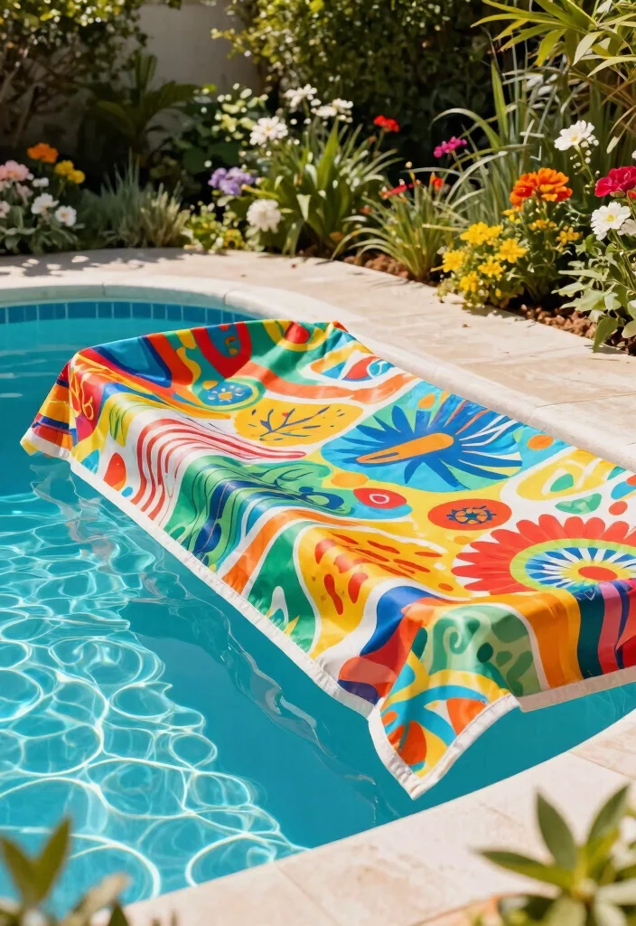 15 Smart Pool Cover Ideas to Protect Your Backyard Oasis 11. Decorative Pool Tarps 0